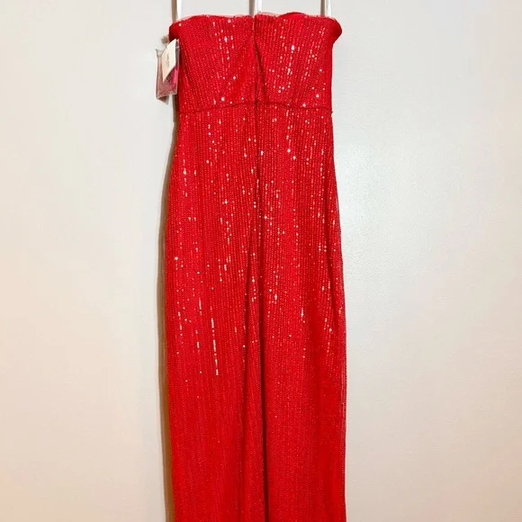 David’s Bridal Sequin Dress With Flower Embellishment - Picture 8 of 10